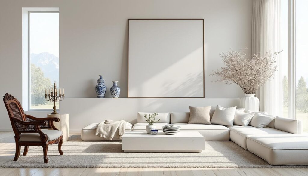 découvrez comment marier avec élégance le minimalisme moderne et la décoration antique pour un intérieur unique et harmonieux.