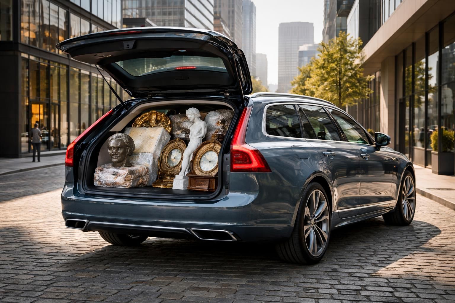 découvrez comment transporter vos objets précieux en toute sécurité avec les breaks volvo v90 et mercedes classe e, idéaux pour les antiquités et le transport automobile.