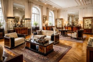 découvrez les trésors des antiquités françaises et du mobilier art déco présentés dans les salles de vente parisiennes, où histoire et design se rencontrent pour des pièces uniques.