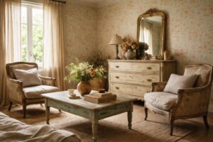 découvrez comment restaurer un intérieur chaleureux en associant meubles anciens patinés et papier peint vintage little greene pour un style unique et authentique.