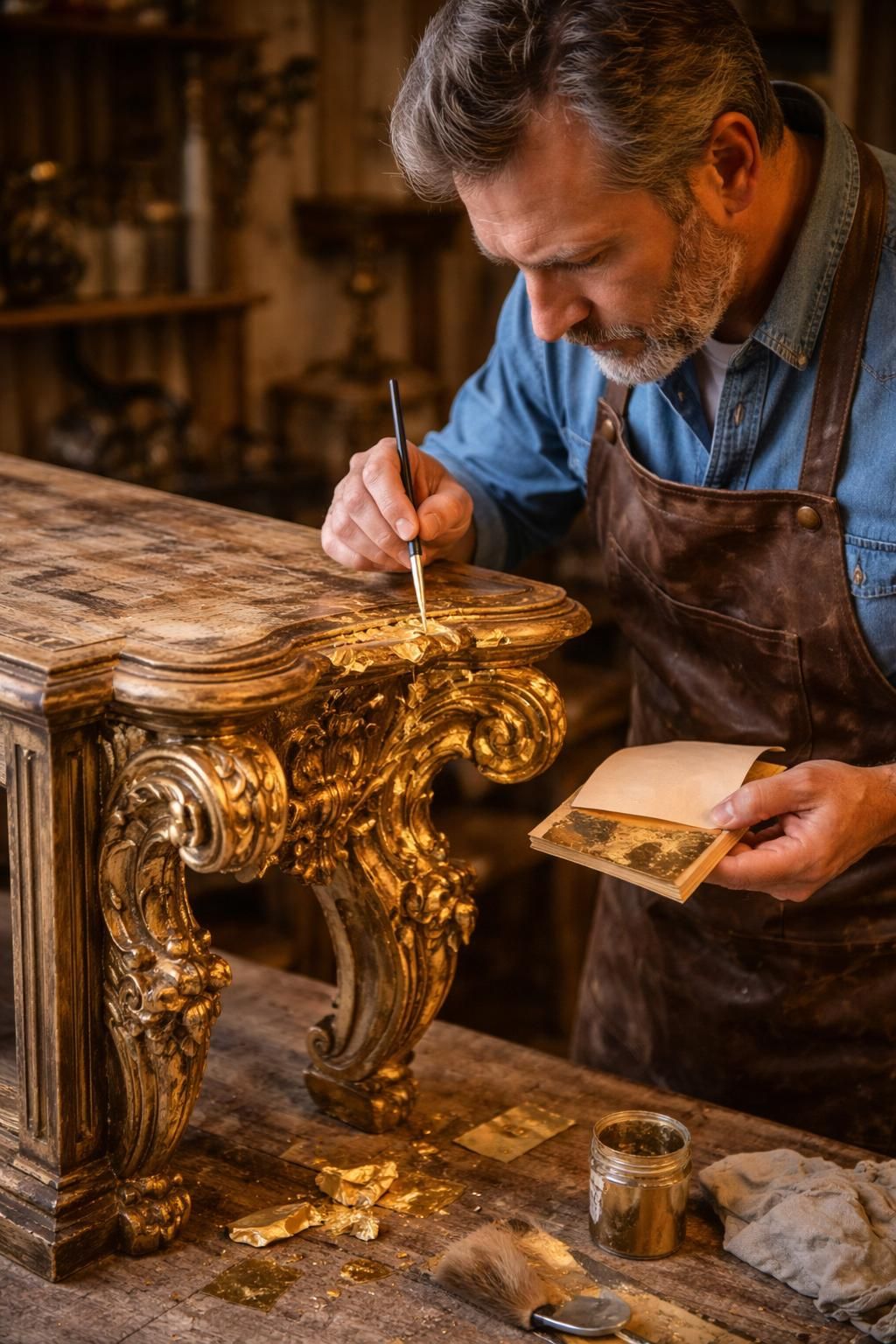 confiez la restauration de vos meubles antiques à des artisans ébénistes spécialisés en patine et dorure pour redonner éclat et authenticité à vos pièces uniques.